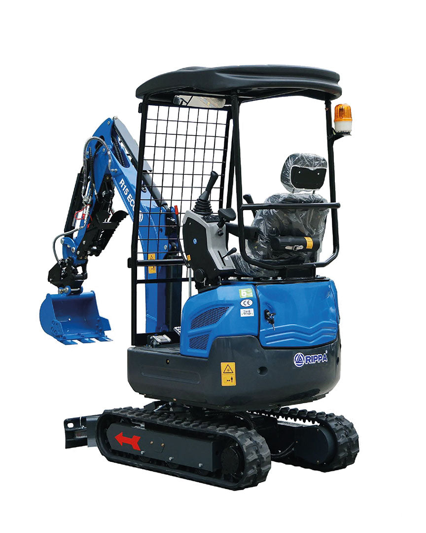Excavadora Rippa R15 2026 Kubota D722, Orugas Ext, 2 Veloc, Enganche Hidraulico