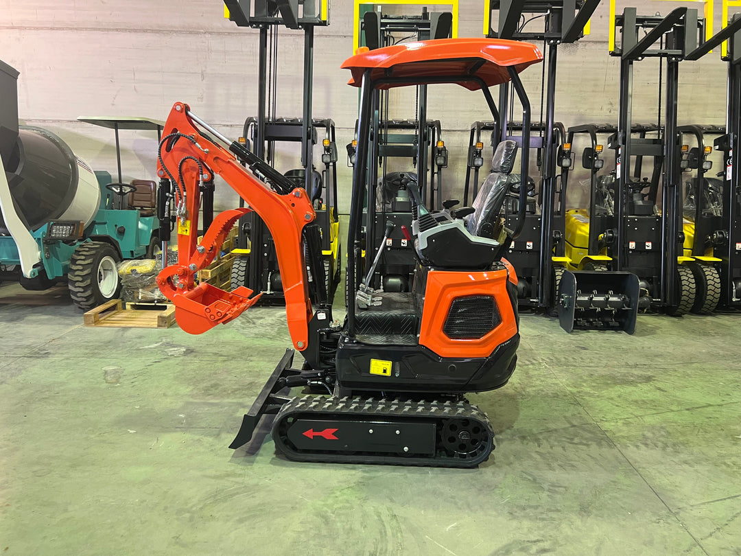 Mini Excavadora Kubota 1500 Kg motor Kubota de 3 Cilindros orugas retráctiles