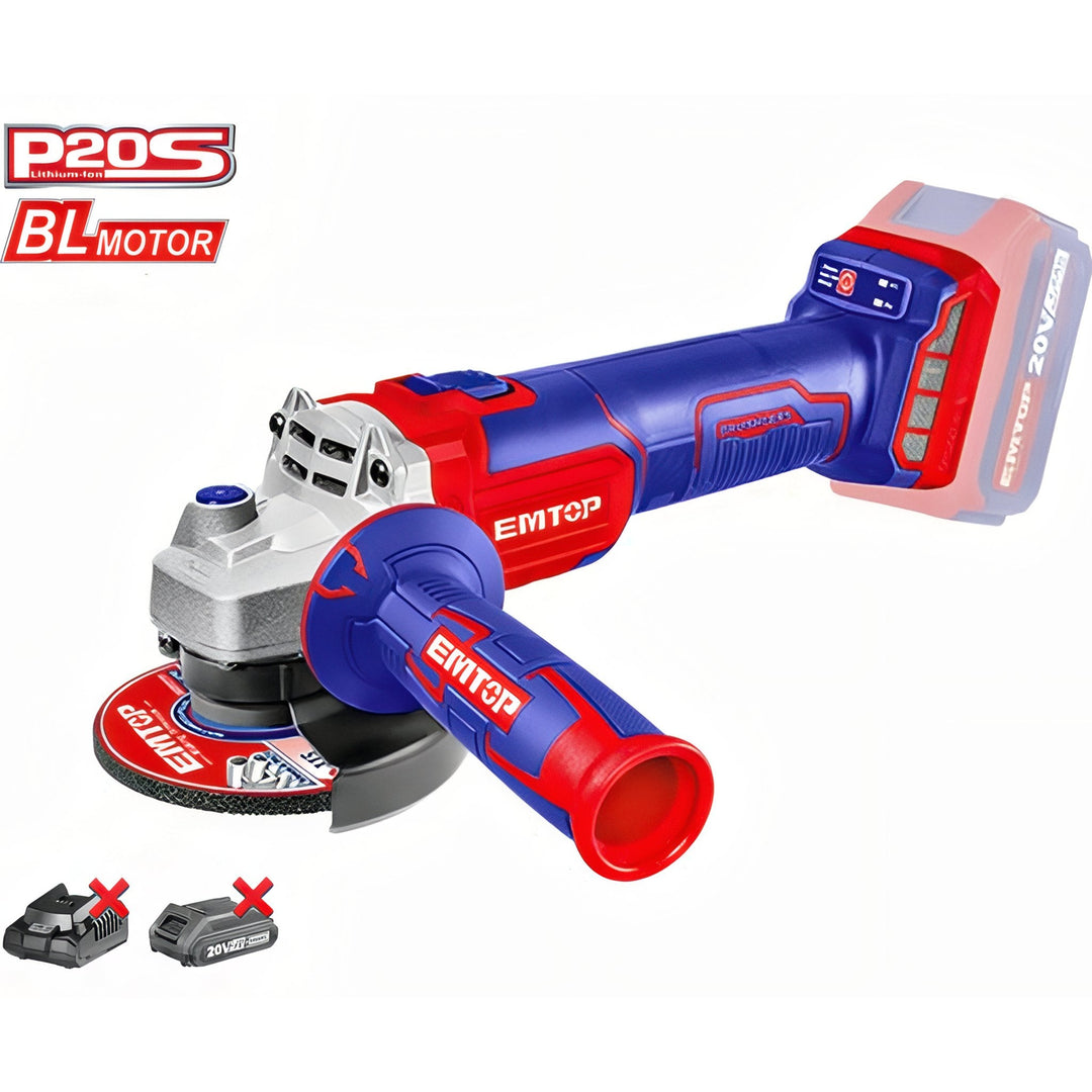Amoladora inalámbrica EMTOP ELAG201158 — 20 V