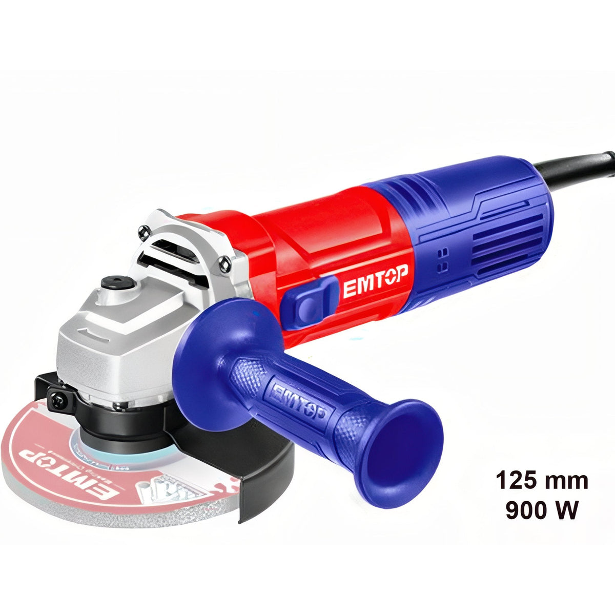 Amoladora EMTOP 125mm - Corte Preciso y Ergonomía Superior 900W — EAGR09051