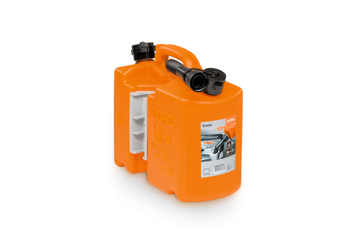 Bidón combinado profesional STIHL naranja, 5 l de combustible y 3 l de aceite