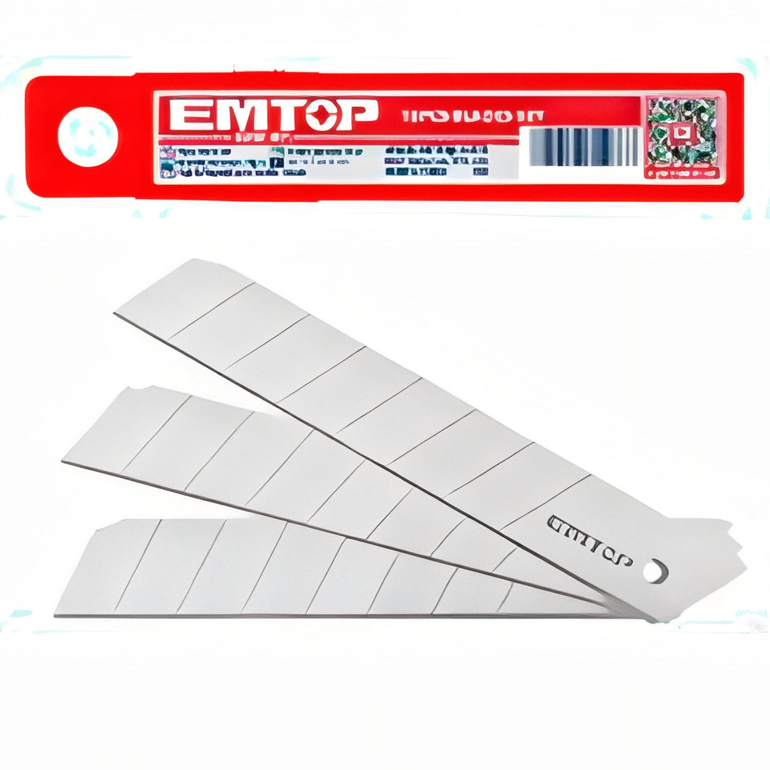 Kit EMTOP – 10 Hojas de Cutter Profesionales 18x100mm — ESKB1801