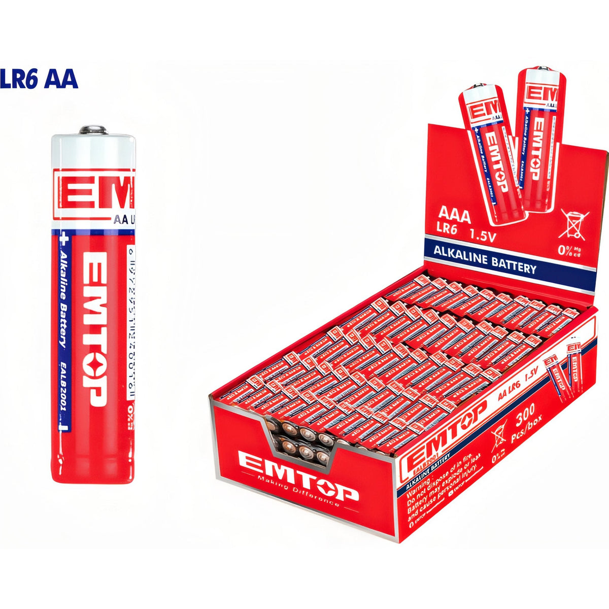 EMTOP Energía Plus - Pack Pilas Alcalinas AA 2900mAh — EALB2001