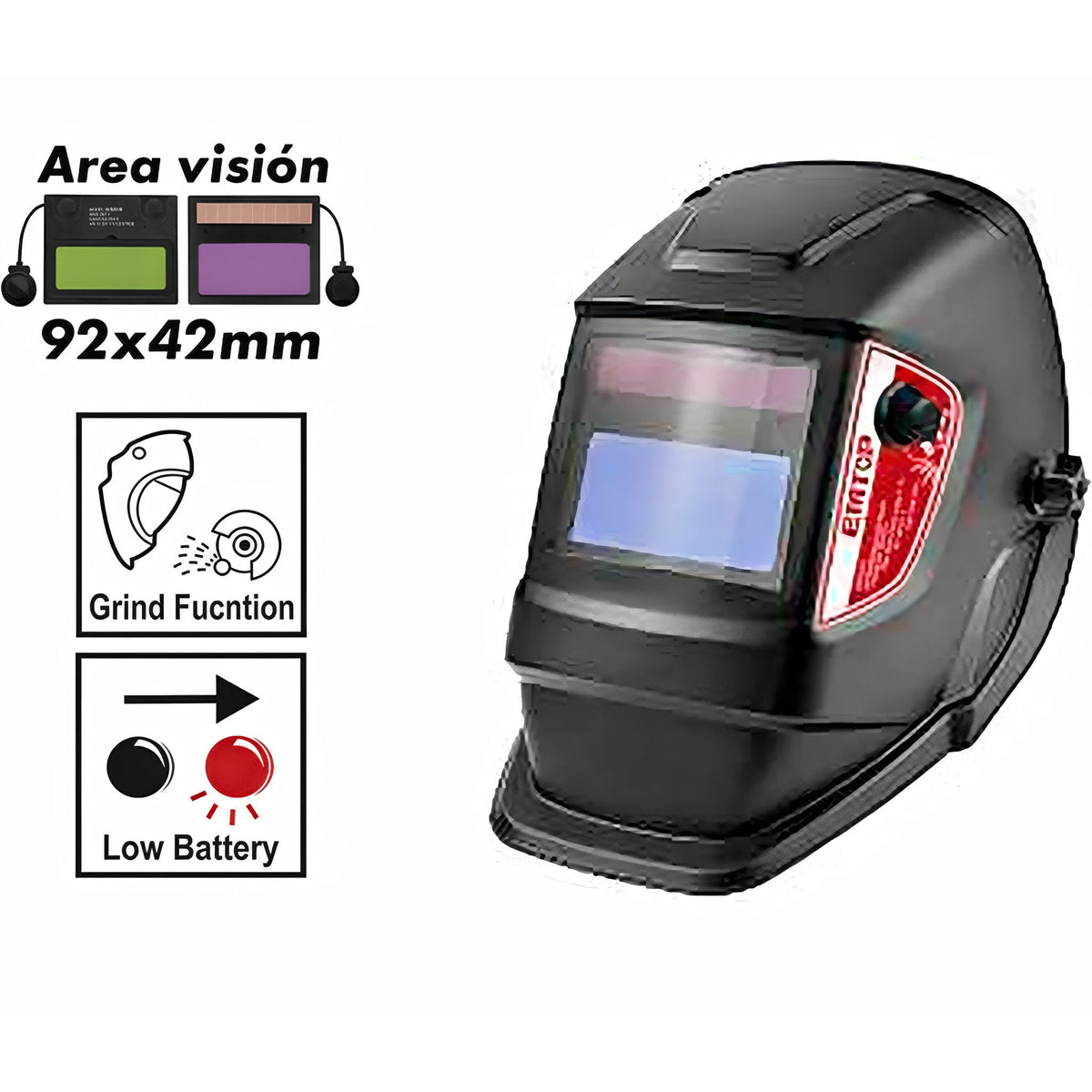 EMTOP Casco de Soldadura Fotosensible — EWHT0107