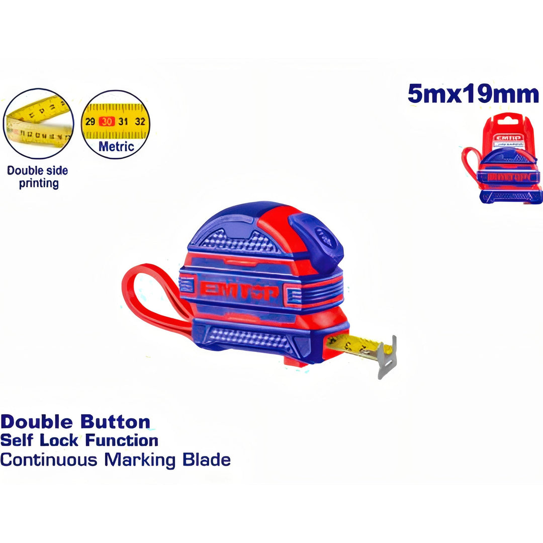 Cinta métrica EMTOP EMTP2519M — 5 m