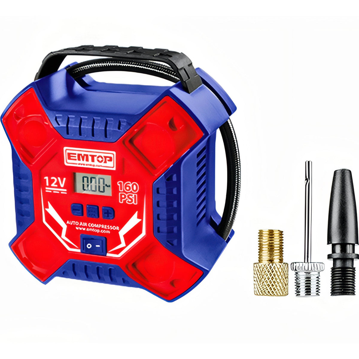 Compresor Portátil EMTOP 12V - Inflado Rápido para Jardinería y Más — EAAC3502