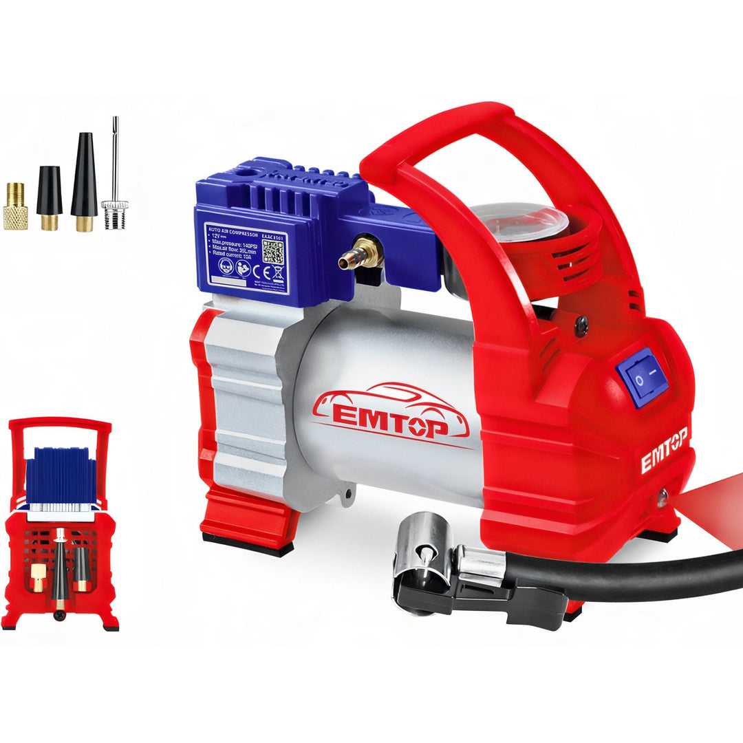 EMTOP Compresor de Aire Portátil para Vehículo 12V 35L/min — EAAC3501