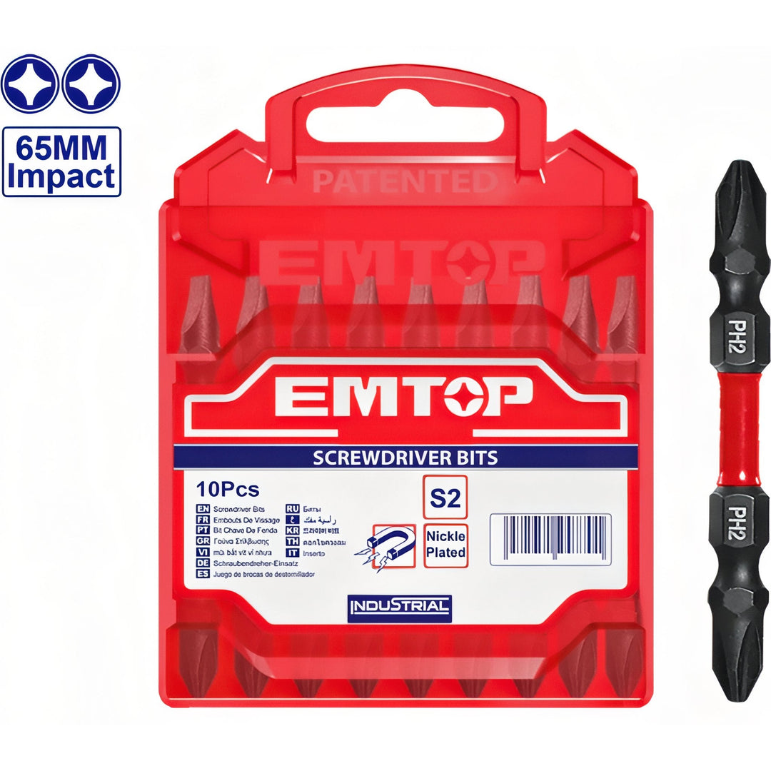 EMTOP Puntas de Impacto PH2 Alta Precisión - 65mm — ESBTMPH233