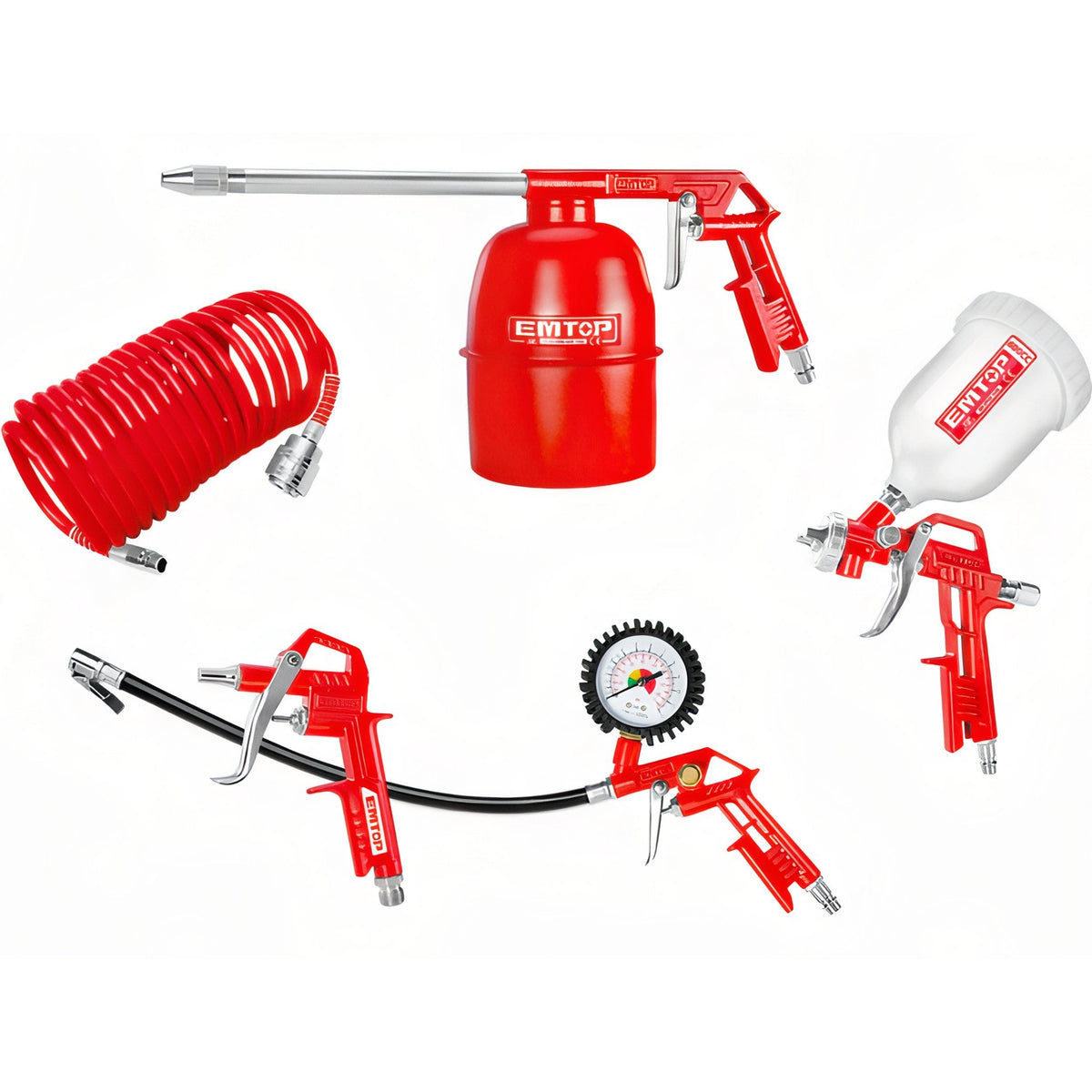 Kit Profesional EMTOP 5 Accesorios de Alta Precisión para Compresor — EATLS0503