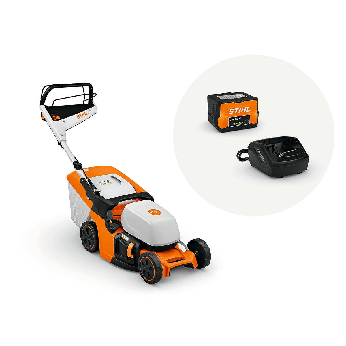Cortacésped STIHL CORTACÉSPED RMA 443 V, con batería AK 30 y cargador AL 101