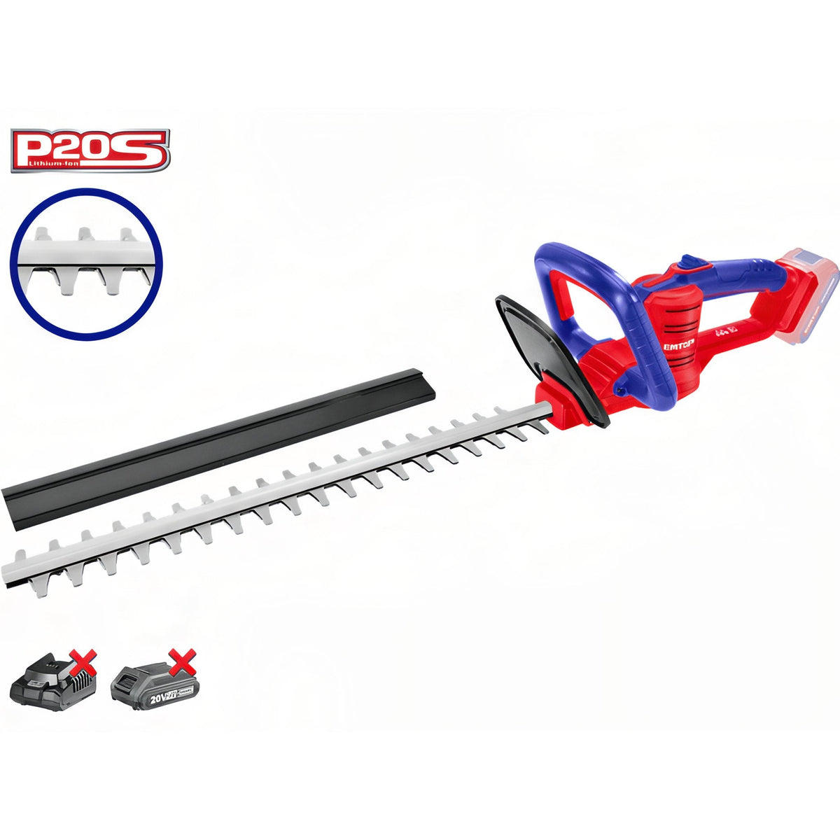 Cortasetos inalámbrico EMTOP ELHT20018 — 20 V