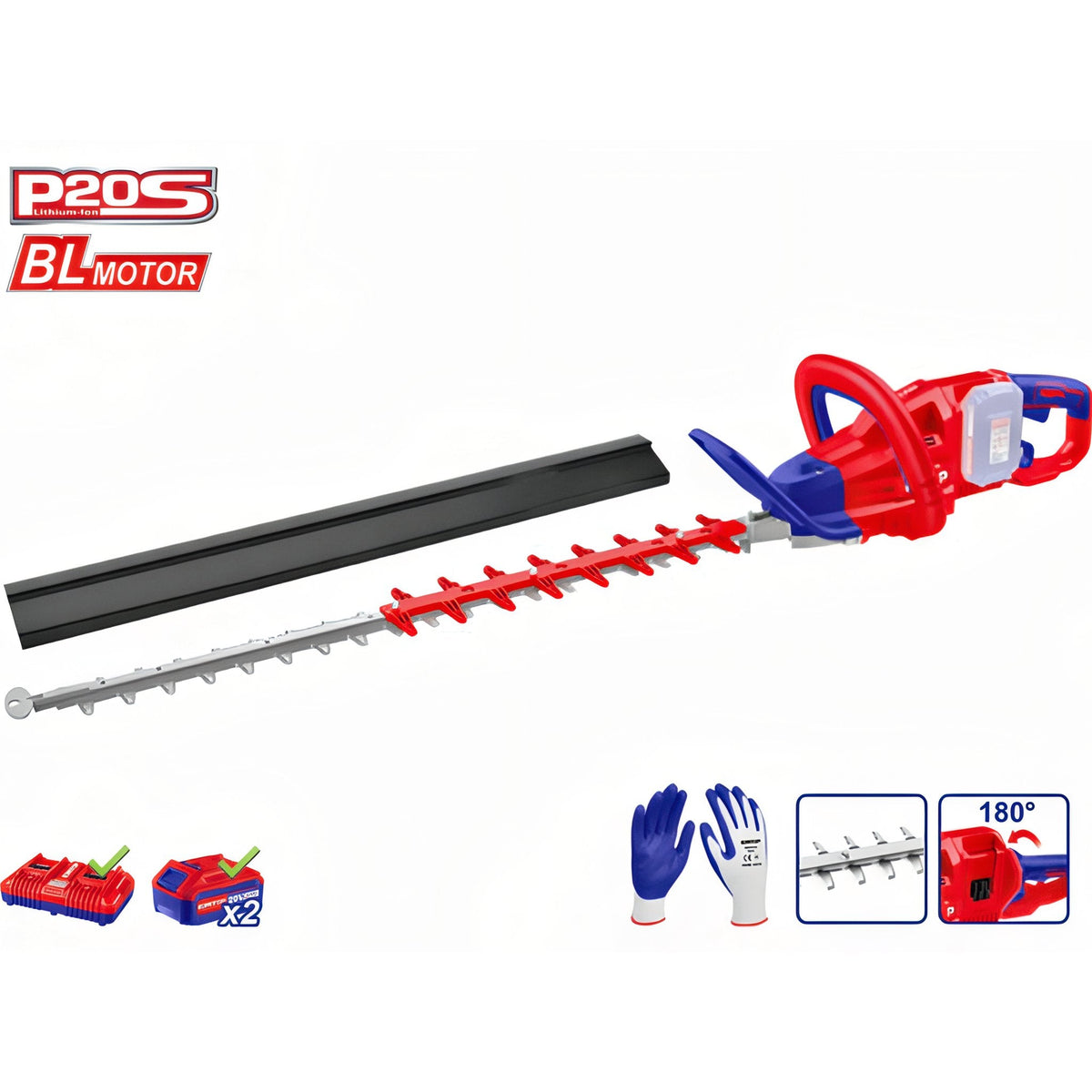 EMTOP Cortasetos Inalámbrico Doble Batería 40V — ELHT400282