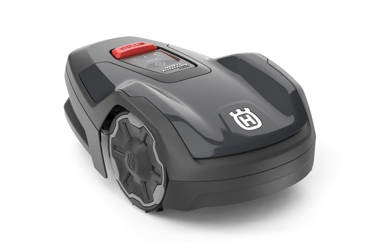 Robot cortacésped Husqvarna Automower Aspire R4 — vista lateral