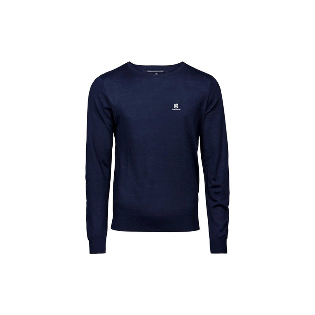 Jersey de punto azul marino para mujer