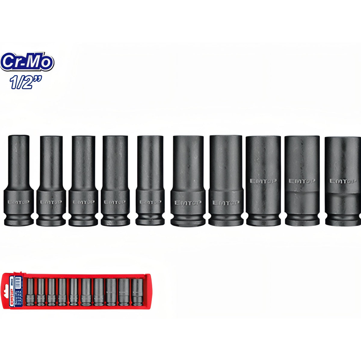 Juego de 10 accesorios EMTOP EMSS12102L — 78 mm