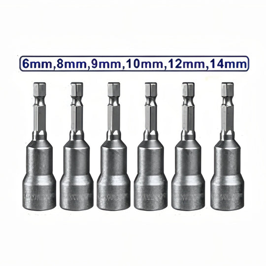 Juego de 6 puntas magnéticas EMTOP EMNS65061 — 65 mm