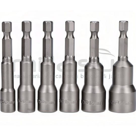 Juego de 6 puntas magnéticas EMTOP EMNS65061 — 65 mm
