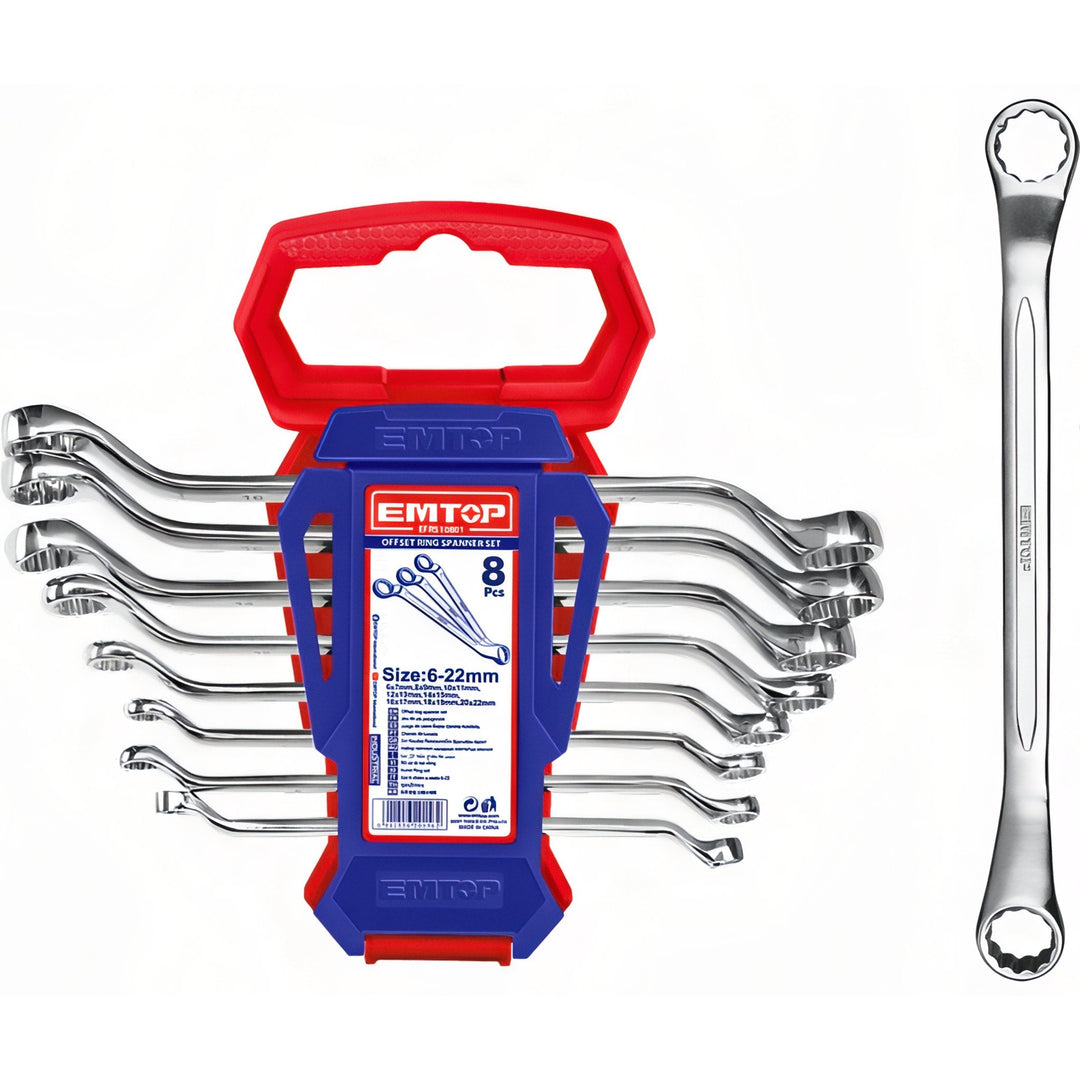 Set Profesional de Llaves Combinadas EMTOP 8 Tamaños Esenciales — EFRS10801