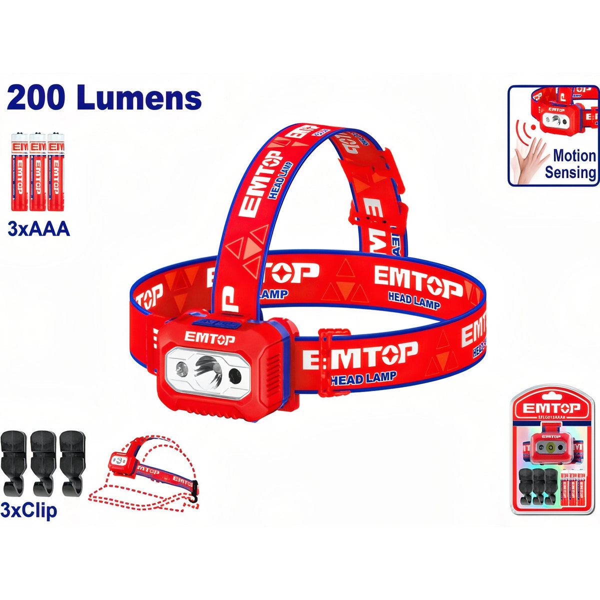 Linterna frontal EMTOP EFLG013AAA8
