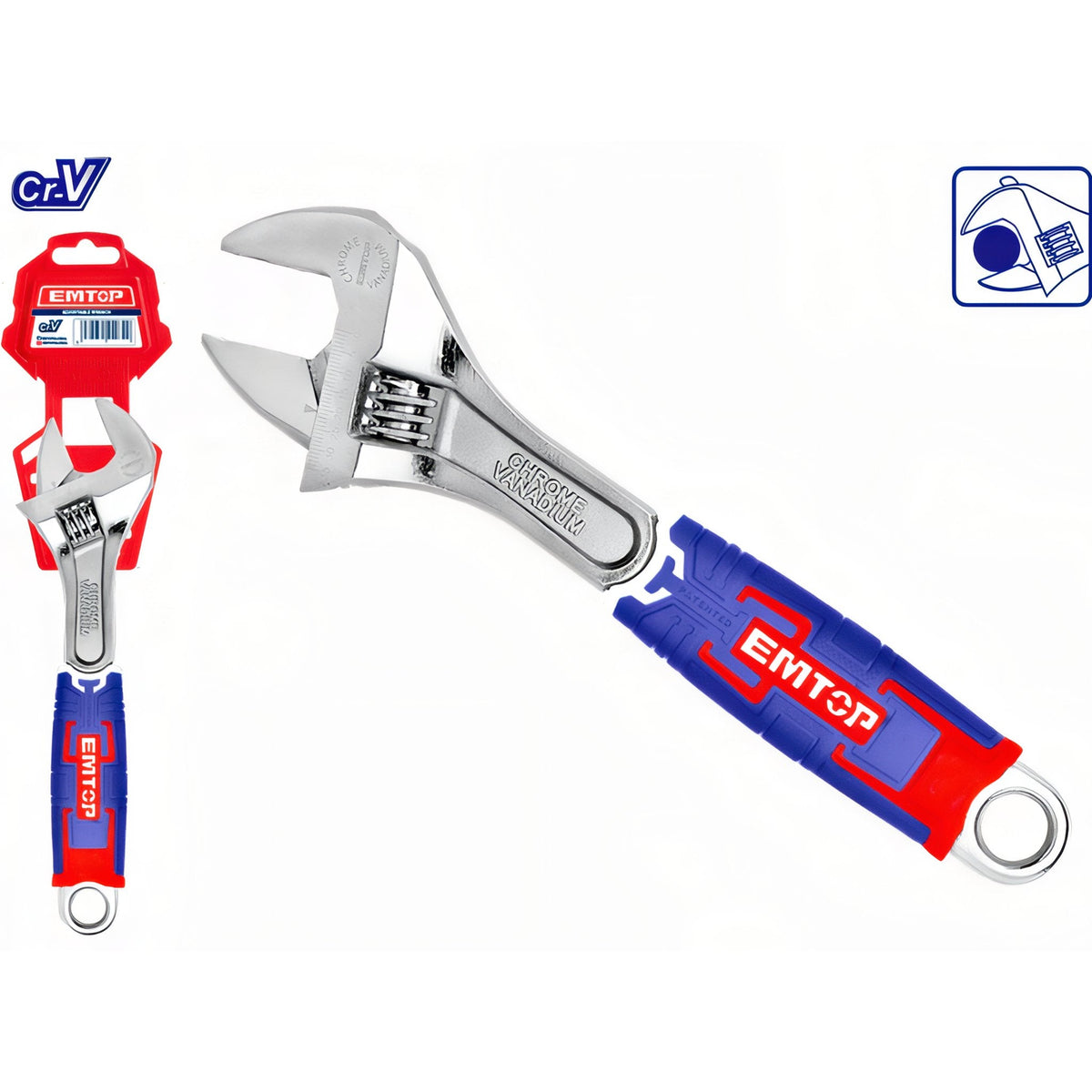 Llave ajustable EMTOP EAWH131001 — 10 pulgadas