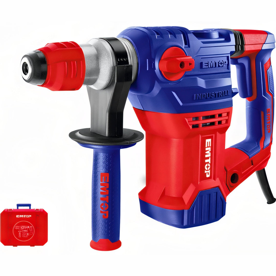 EMTOP Martillo Percutor 1500W con SDS Plus y Kit Completo — ERHRP1502
