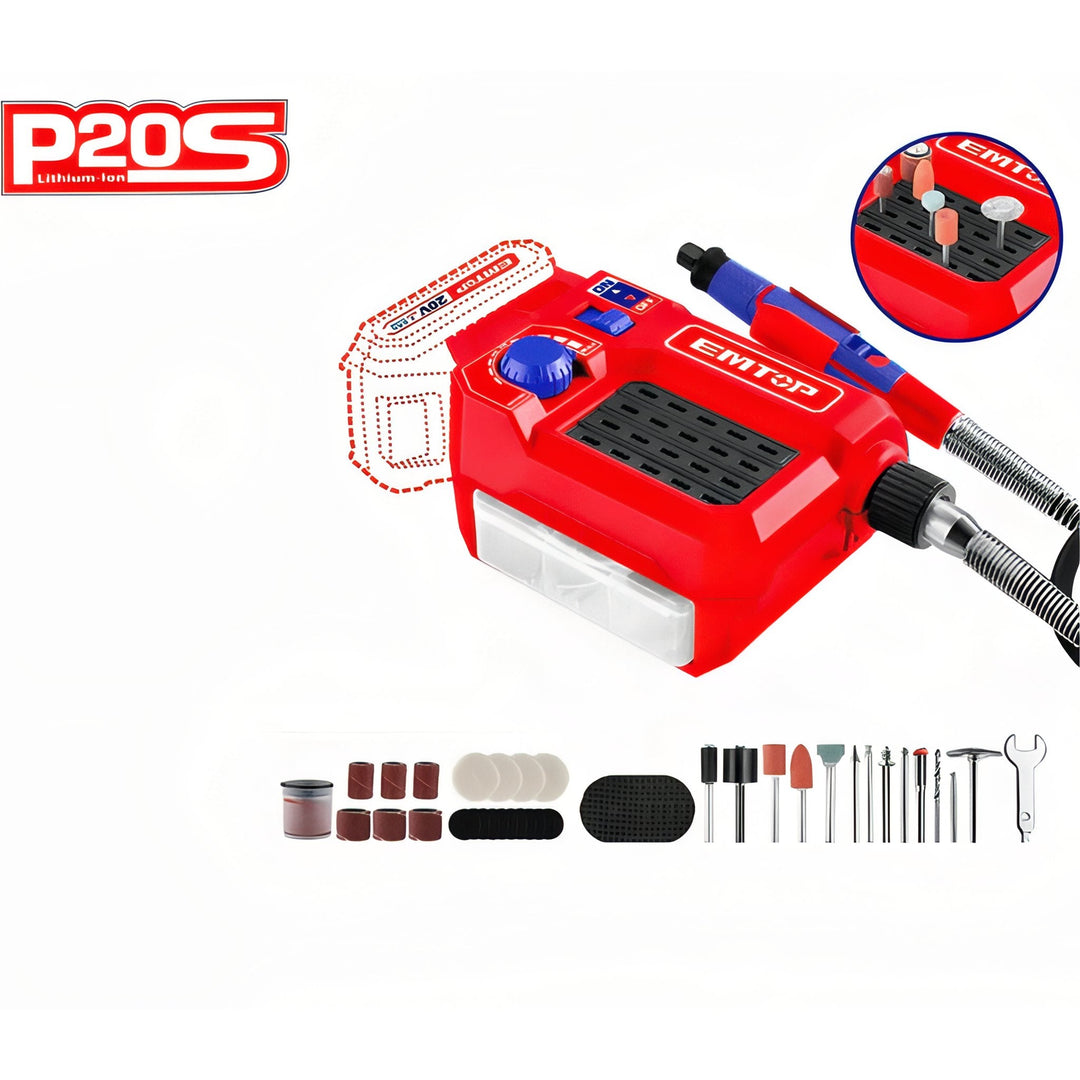Rectificadora inalámbrica EMTOP ELMG2001 — P20S