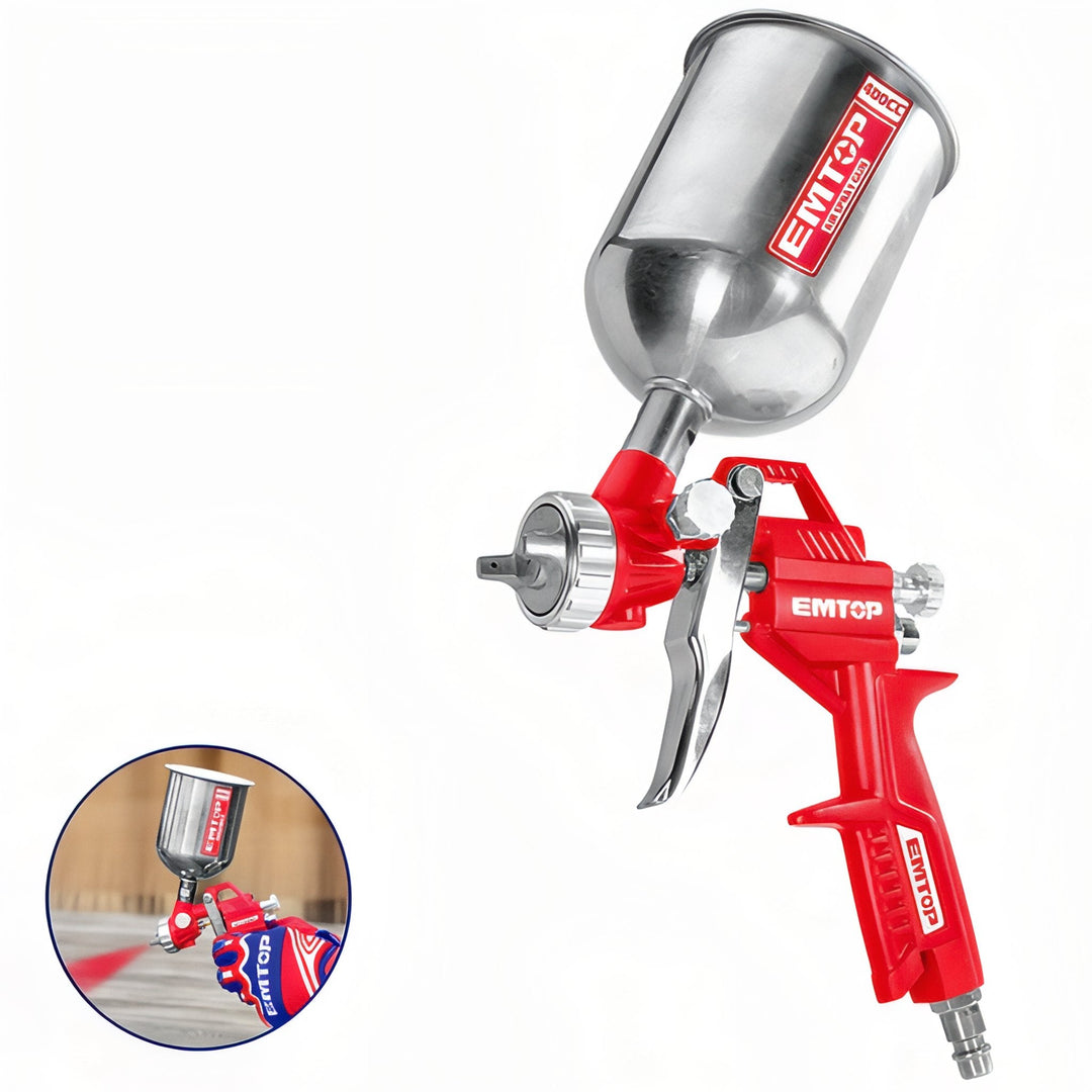 Pistola de pintura EMTOP EASG04001 — 400 cc