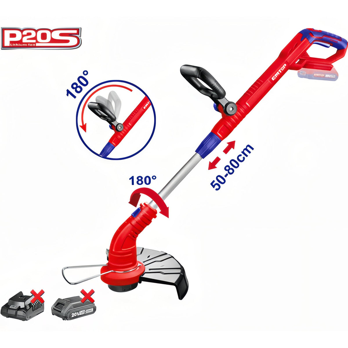 EMTOP 20V - Recortabordes Inalámbrico P20S — ELGT20018