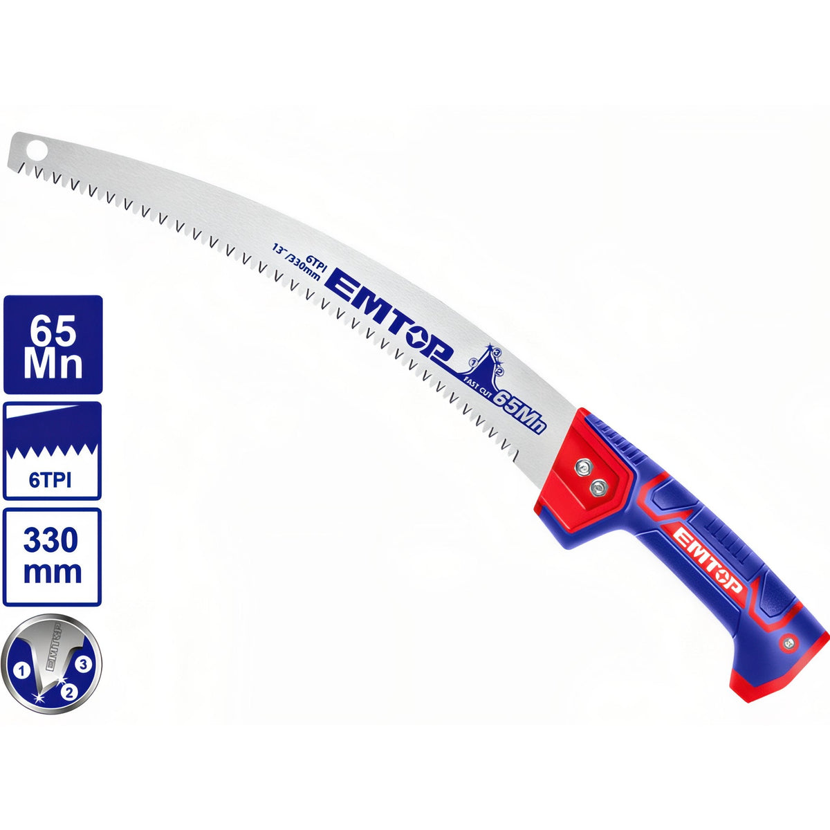 Serrucho de Poda EMTOP 330mm con Triple Filo — EHASP3301