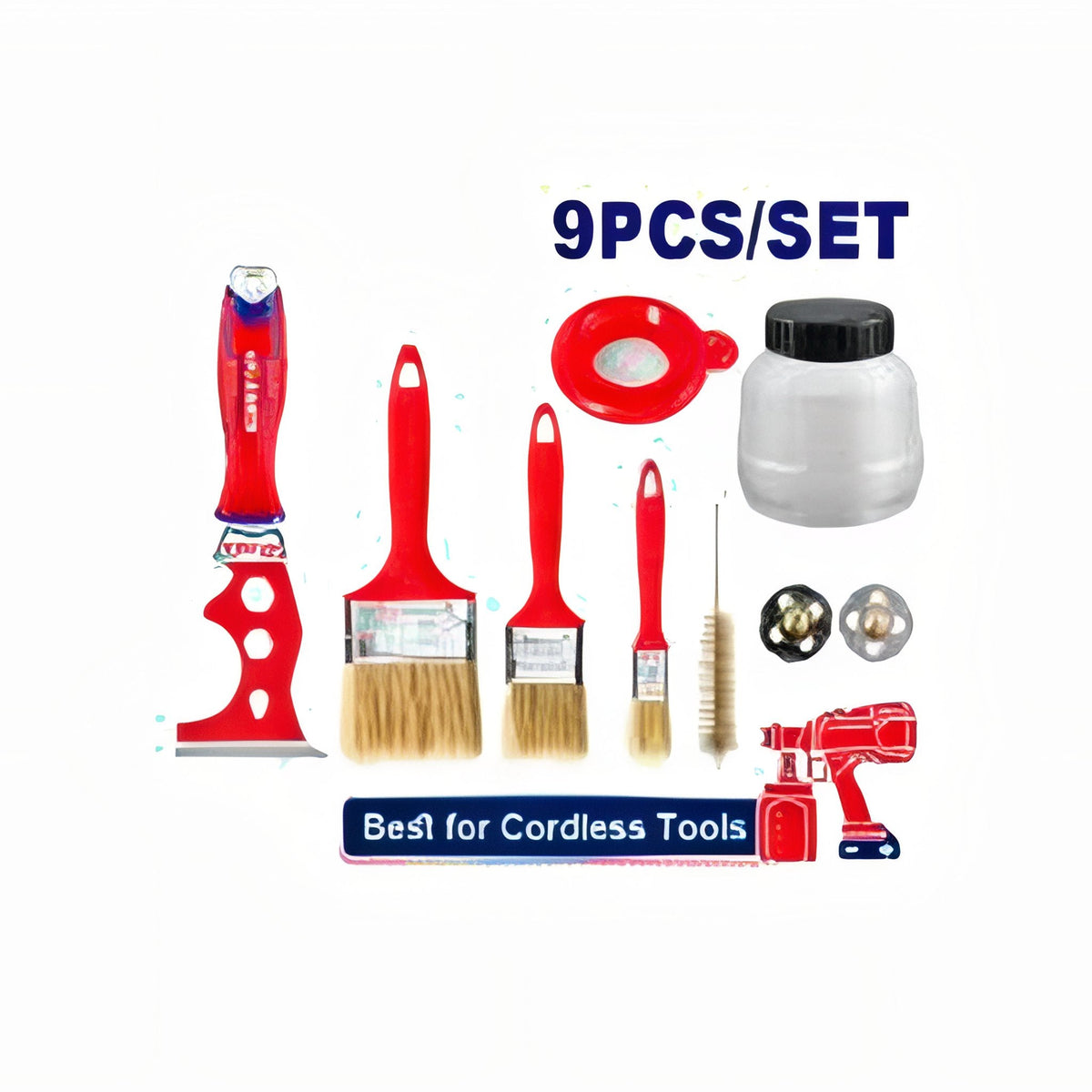 Accesorios de pintura EMTOP EMGF0019 — juego de 9 piezas