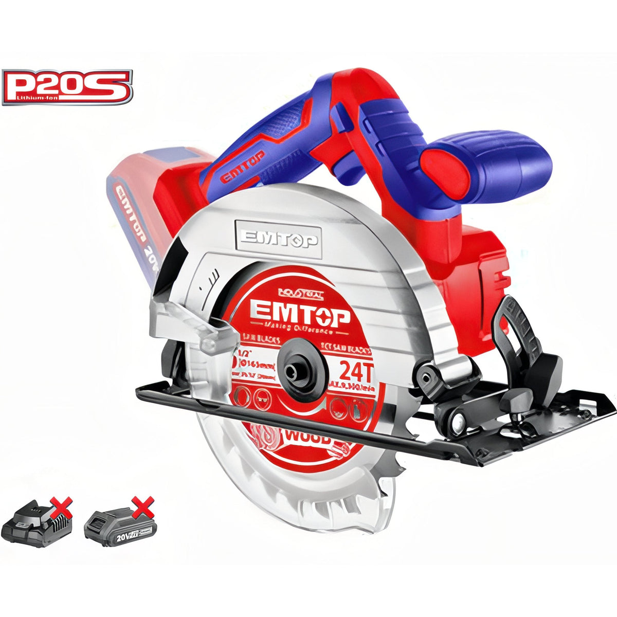 Sierra Circular Inalámbrica EMTOP 165mm - Alta Velocidad — ELCS201650