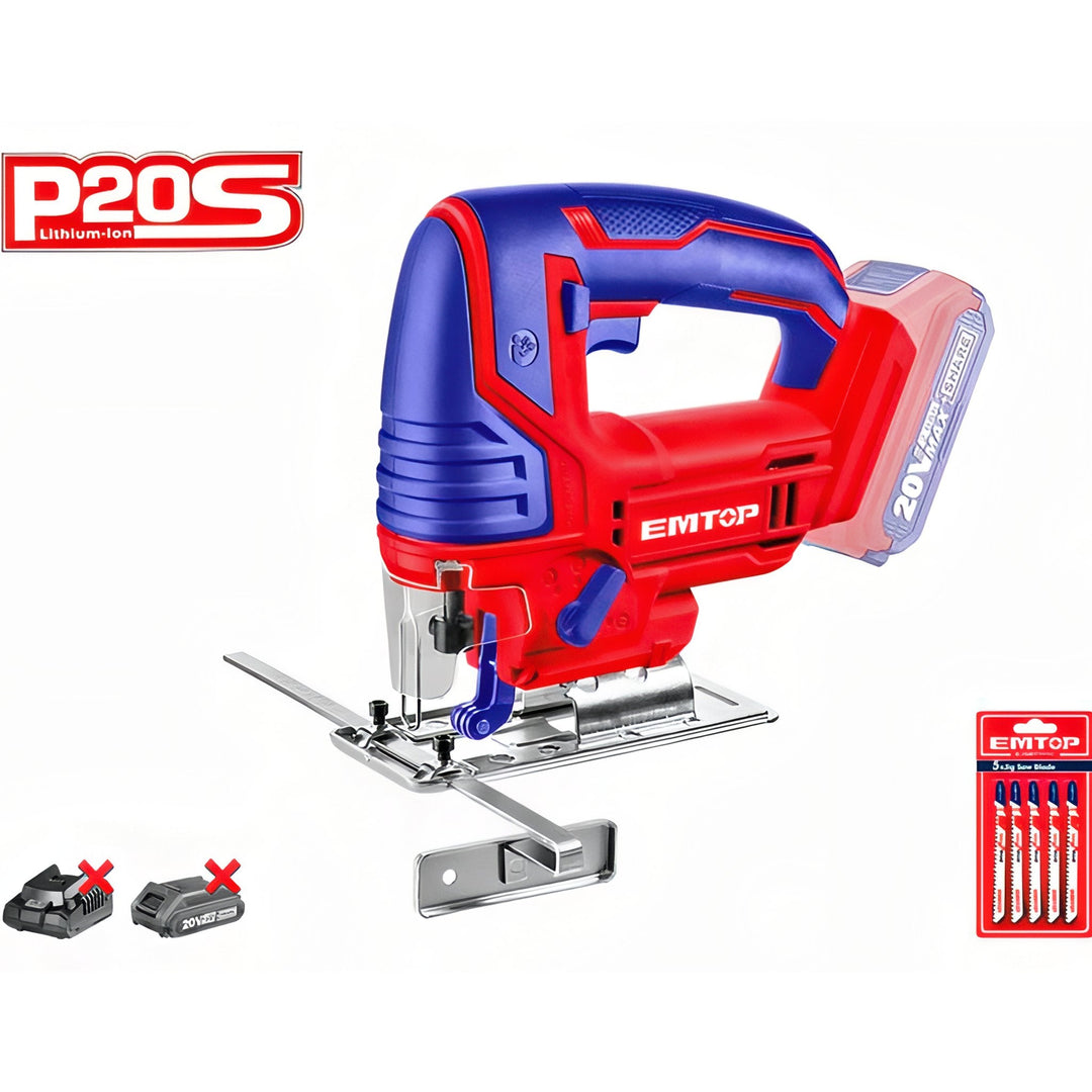 Sierra Jig Portátil EMTOP 20V - Kit Profesional — ELGS208501