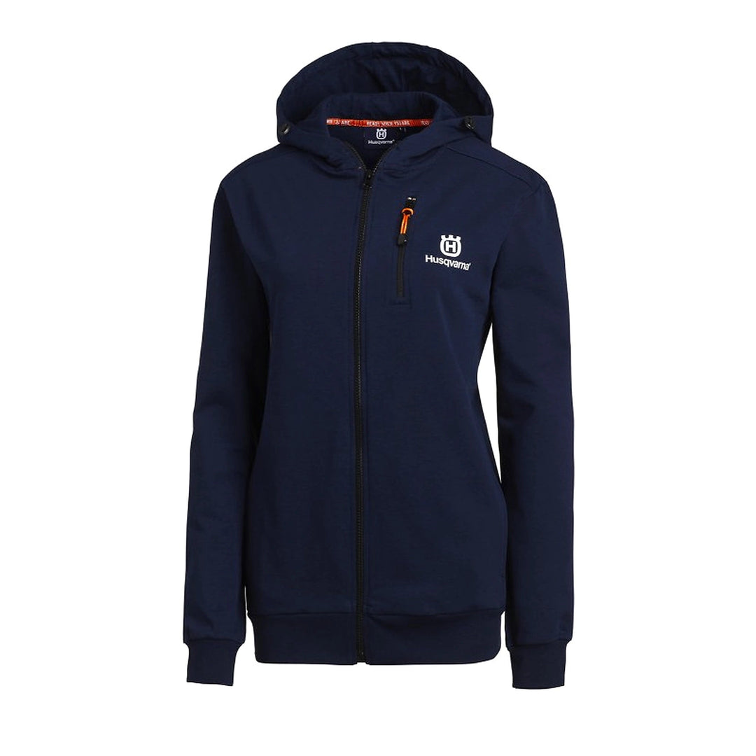 Sudadera azul con capucha para mujer